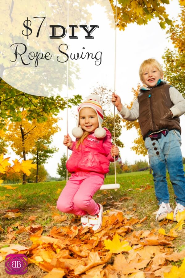 A Quick, $7 DIY Rope Swing - Mom's Got Money