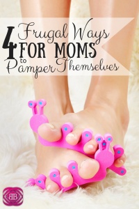 Whether you're a new mom, or deep in the trenches of motherhood, it's easy to set aside pampering yourself, especially when you're on a budget! Try these 4 frugal ways for moms to pamper themselves!