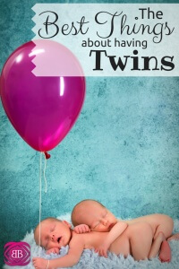 As I'm awake tonight, at midnight, it is easy to become overwhelmed, but there really are some great things about having twins!